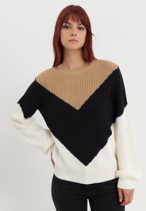 Even&Odd Jumper - beige/black/off-white