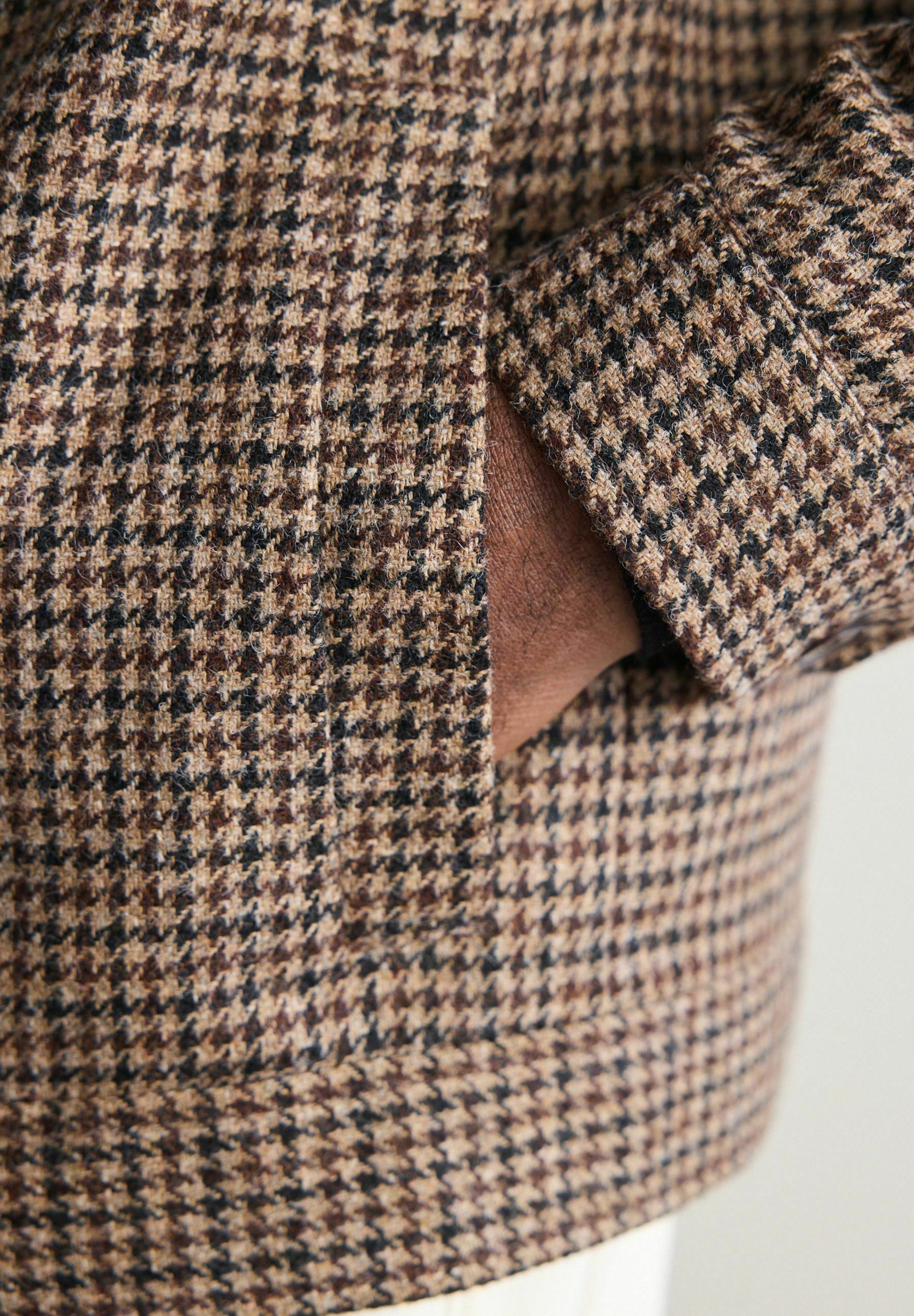 Next REGULAR FIT - SIGNATURE MOONS DOGTOOTH - Light jacket - brown
