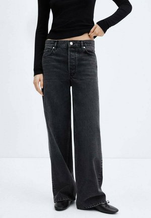 MASSY - Flared jeans - black denim