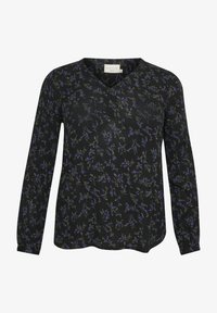 Seleccionado, black purple flower print