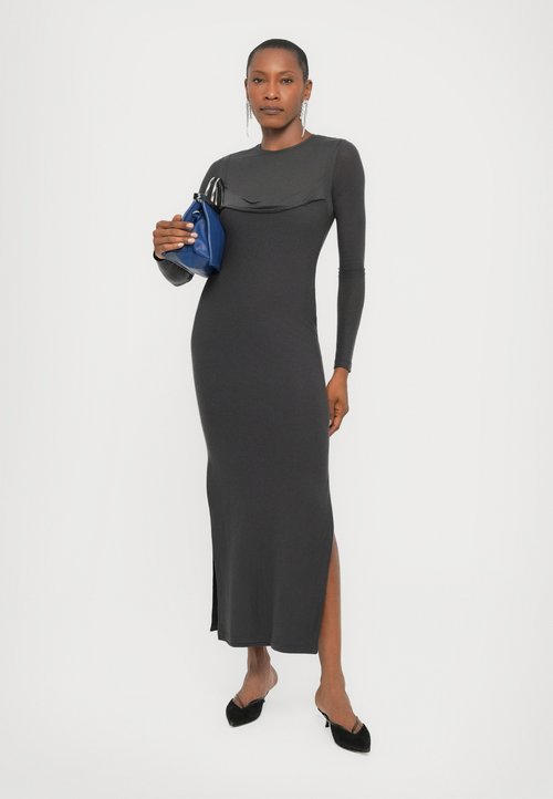 sleeveless dress with long sleeve shirt Linen BLEND SHIRT DRESS Linen / M
