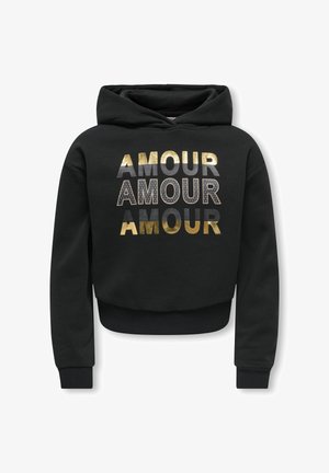ONLY GIRLS, KOGCOOPER LIFE HEART LS HOODIE SWT NOOS - Sweat à capuche - black