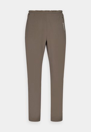 Pantaloni sportivi marroni con una vita elastica, due tasche laterali e un design slim fit. Realizzati in tessuto morbido e leggero.