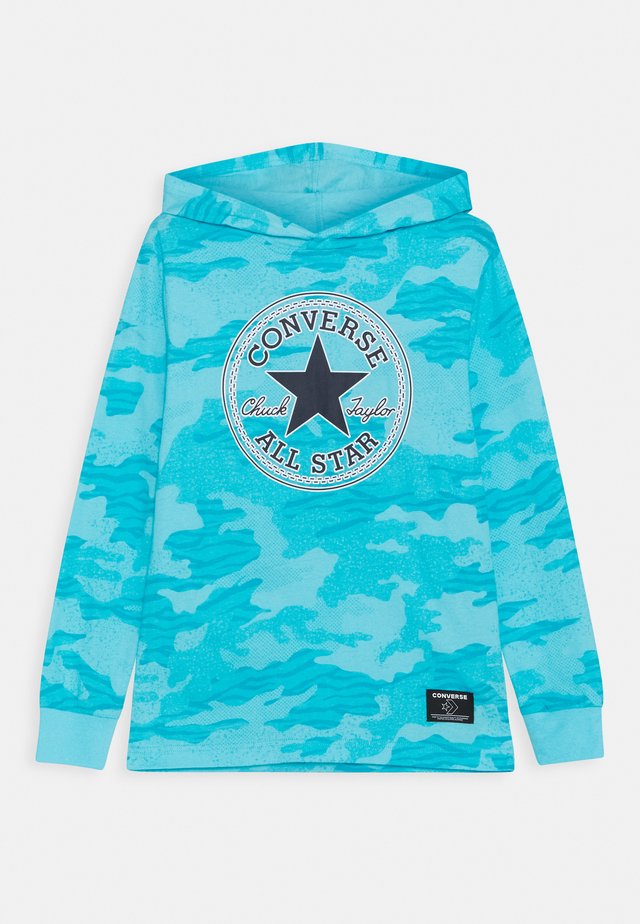 CHUCK PATCH HOODED LONG SLEEVE UNISEX - Langarmshirt - bleached cyan