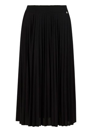 Rich & Royal LEICHTER MIDI-PLISSEE ROCK - A-lijn rok - black