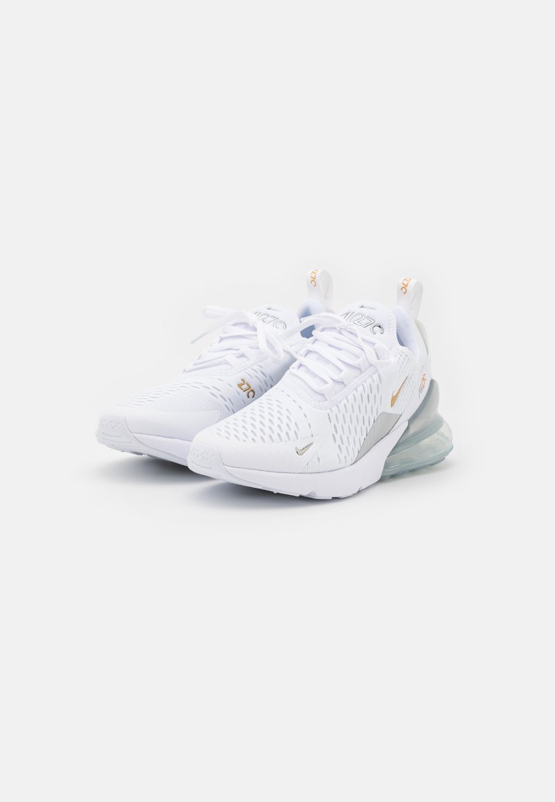 Nike Sportswear Air Max 270 Trainers White Metallic Gold Metallic Silver White Zalando Co Uk