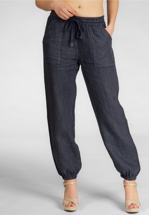 LEINENHOSE - Trousers - dunkelblau
