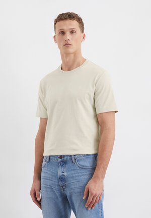 SHORT SLEEVE LOGO CREWNECK - Basic T-shirt - gray silk