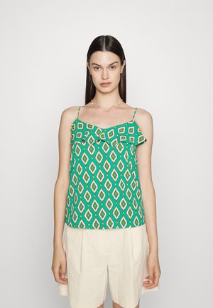 ONLY Tall ONLLEA STRAP FRILL SINGLET - Top - greenlake/graphic glam