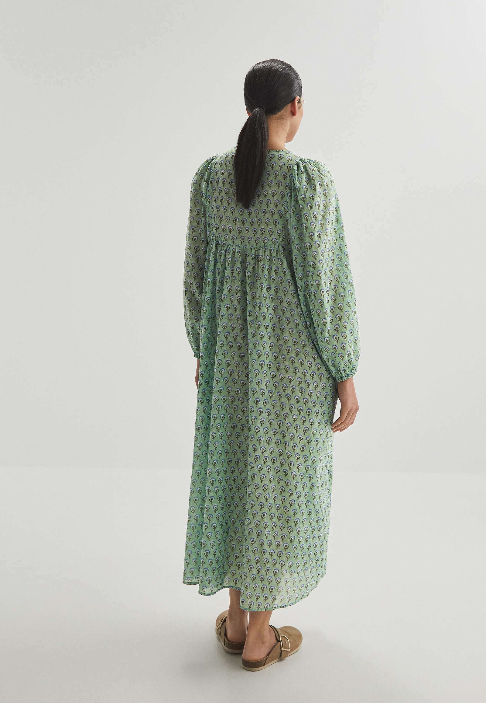 OYSHO Vestito lungo - green/verde - Zalando.it