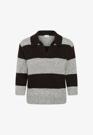 Part Two, CHARLOTTPW PULLOVER - Jersey de punto - mol grey melange stripe