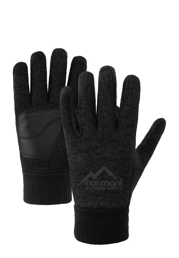 WINTER WOLL STRICKHANDSCHUHE MIT VERSTÄRKTER HANDINNENFLÄCHE 
 - Fingerhandschuh - schwarz