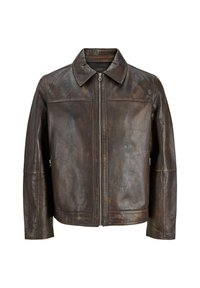 Kožnata jakna - chocolate brown