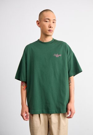 Carhartt WIP SIGNATURE SCRIPT - T-shirt basic - sycamore tree/dusty rose