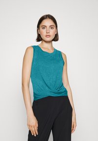 Athleta BREEZY TWIST FRONT CROP TANK - Top - borealis green
