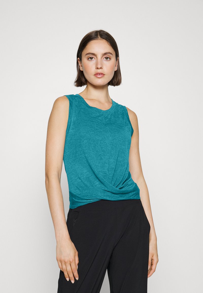 Athleta BREEZY TWIST FRONT CROP TANK - Top - borealis green