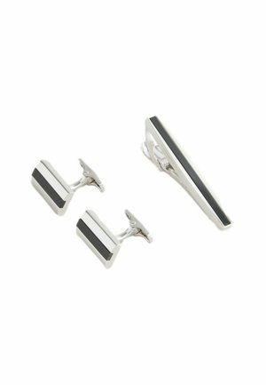 SET REGULAR FIT - Krawatte - silver black onyx