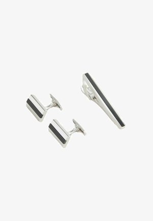 SET REGULAR FIT - Kaklasaite - silver black onyx