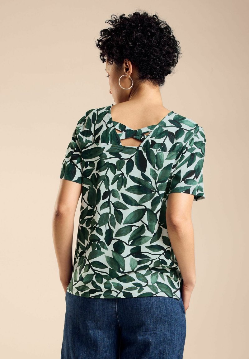 Street One Maglietta Donna A321351 Cool Vintage Green Taglia 42 Con Scritta Glitterata