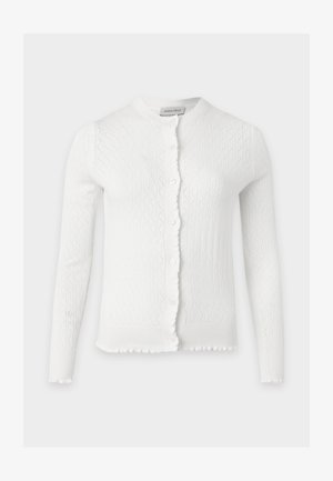 Anna Field, POINTELLE CARDIGAN WITH RUFFLES - Gilet - off-white
