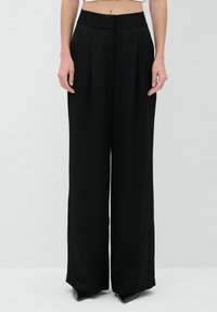 EMBROIDERIED BELTED  - Pantaloni - black