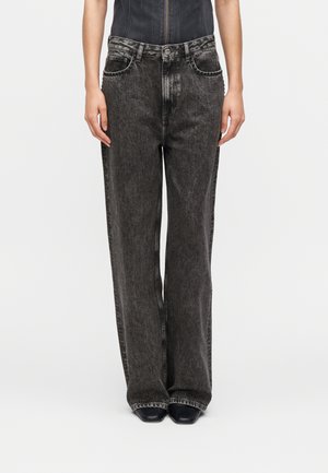 SHELLY STUDS - Wide Leg - grey cloud