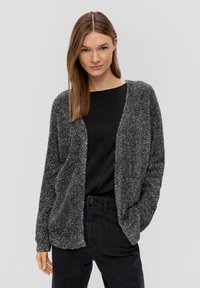s.Oliver OPEN  MET EFFECT - Strickjacke - graphit