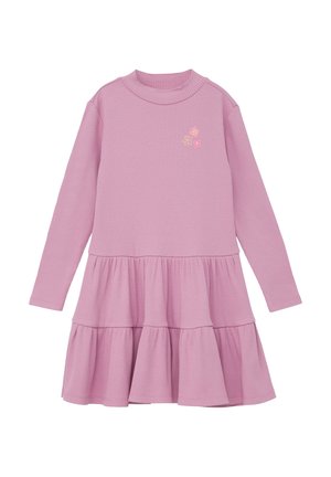 s.Oliver MIT STICKEREI - Strickkleid - rosa