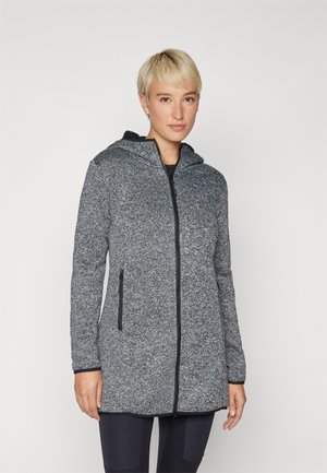 WOMAN PARKA FIX HOOD - Fleece jacket - alluminio/nero