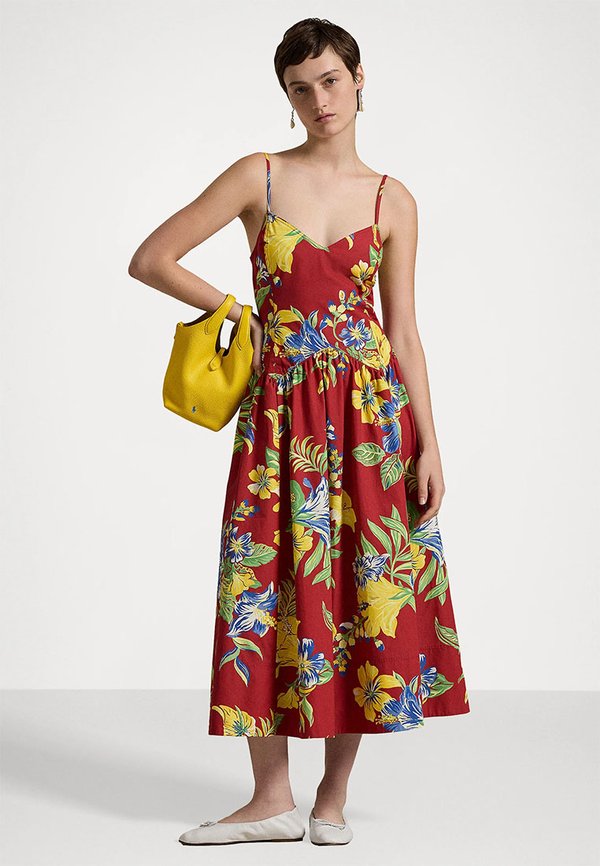 TROPICAL FLORAL COTTON POPLIN DRESS - Day dress2