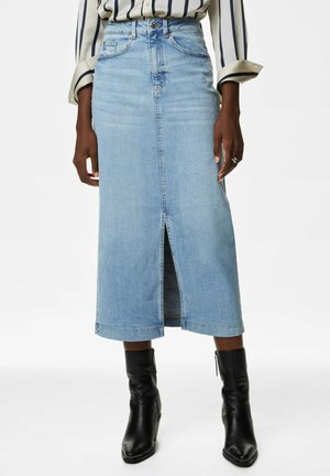 Marks & Spencer MIDI - Jeansrok - light indigo
