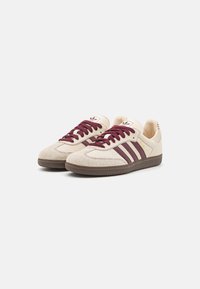 adidas Originals SAMBA OG - Baskets basses - white/maroon/putty grey