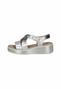 Sandale cu platformă - silver metal