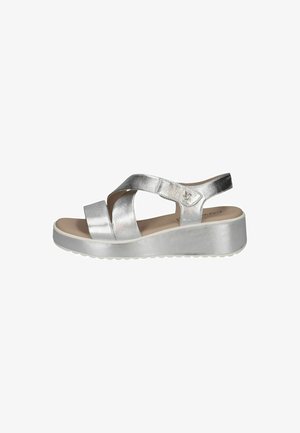 Caprice, Sandále na platforme - silver metal