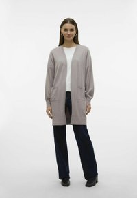 Vero Moda VMSILJE OPEN - Adīta jaka - moon rock