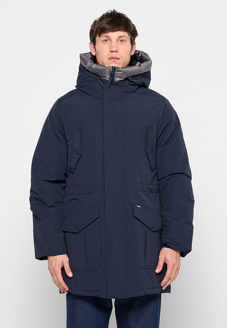 mustang Wintermantel donkerblauw