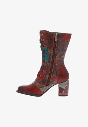 LAURA VITA Bottines de cowboy / motard - rouge