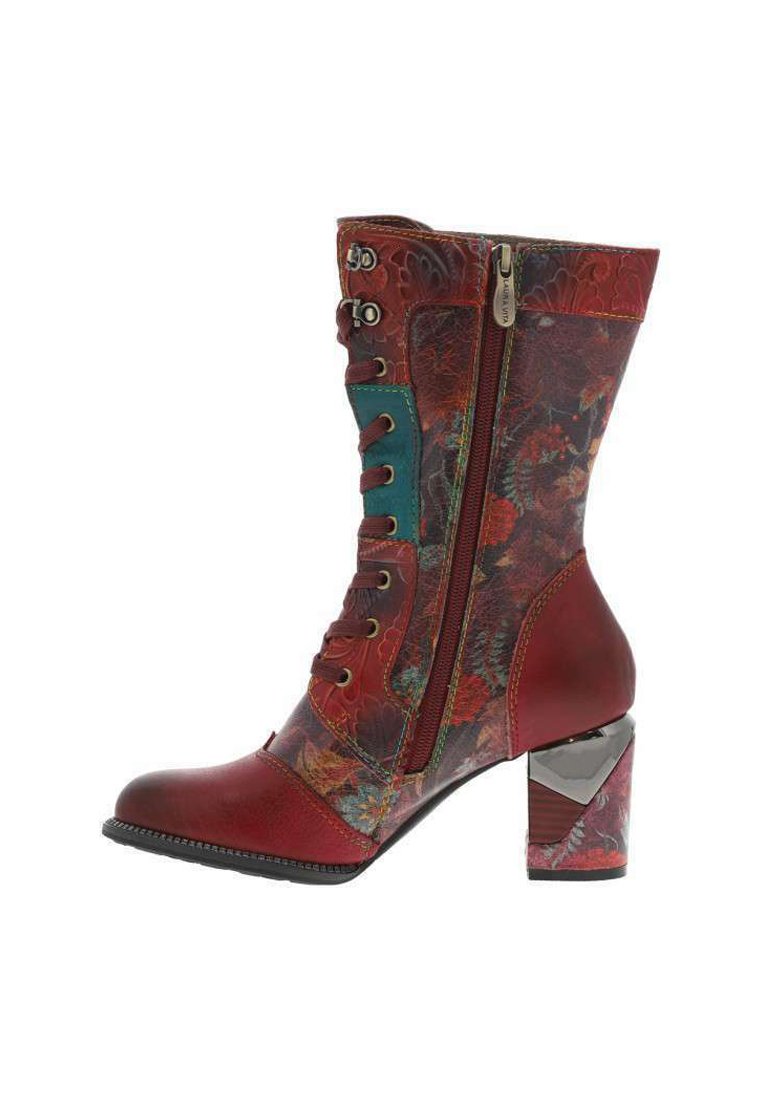 LAURA VITA Bottines de cowboy / motard - rouge