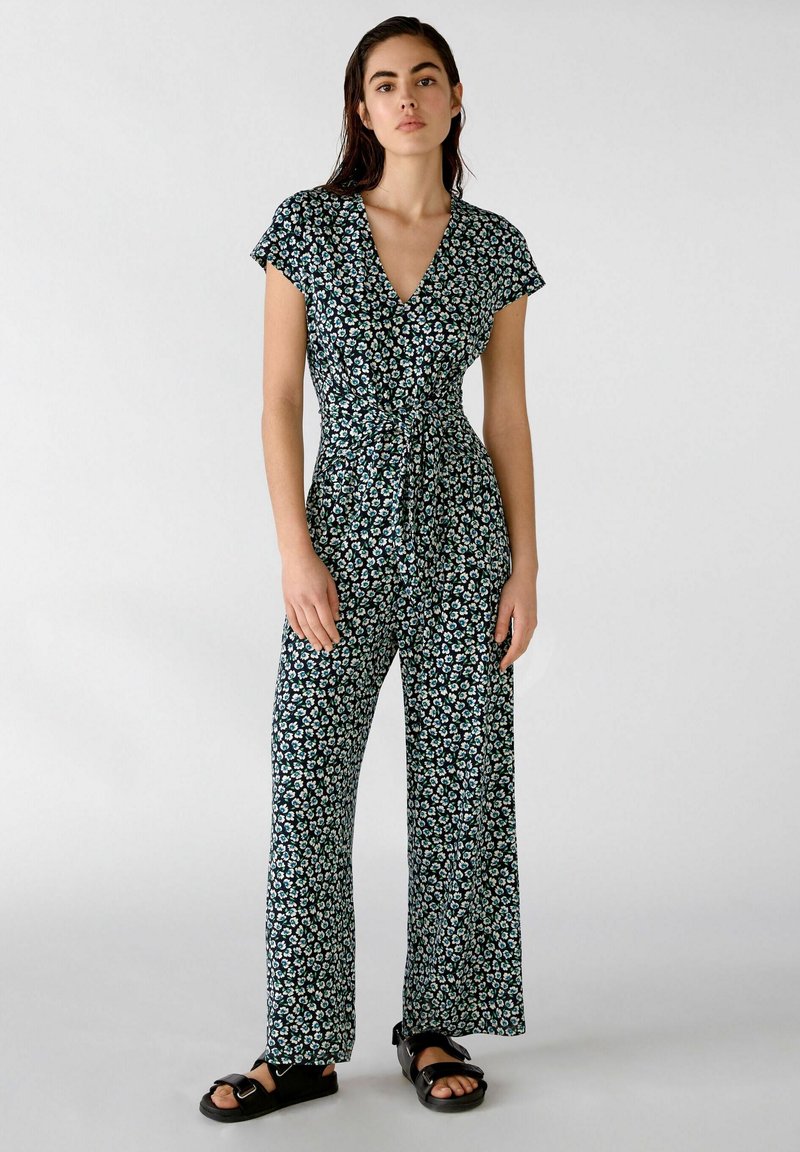 Oui Jumpsuit dark blue white/dunkelblau Zalando.at