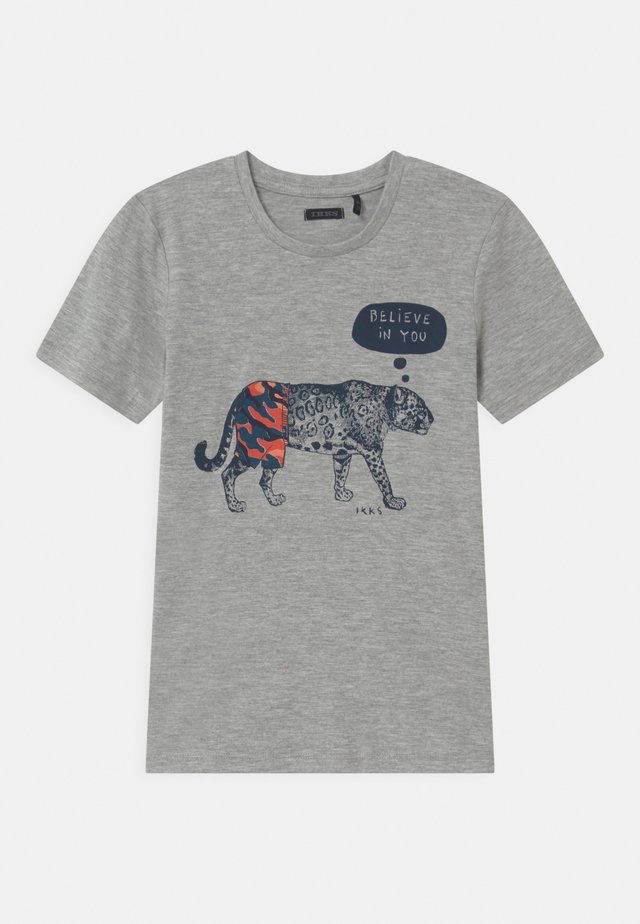 T-Shirt print - gris moyen