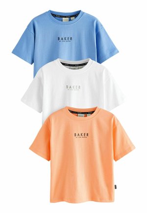 3 PACK - Tričko s potlačou - orange blue white