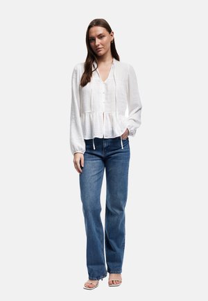 FRONT TIE  - Blouse - off-white