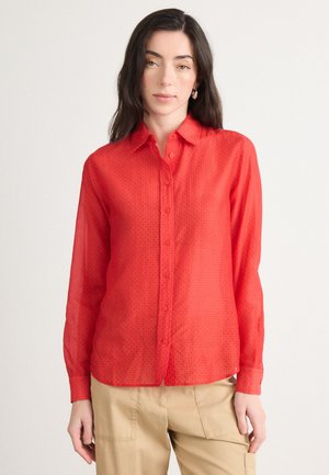 PRINTED GINGHAM SHIRT - Blúzka so zapínaním na gombíky - bold red