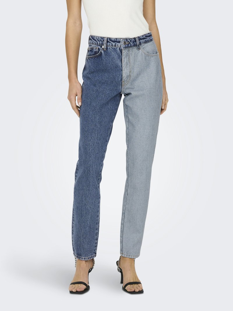 ONLY MOM ONLLINDA - Tiesaus kirpimo džinsai - medium blue denim