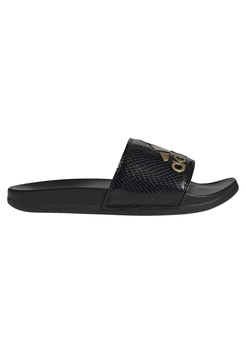 adidas Performance ADILETTE COMFORT - Kummikingad - core black/gold metallic