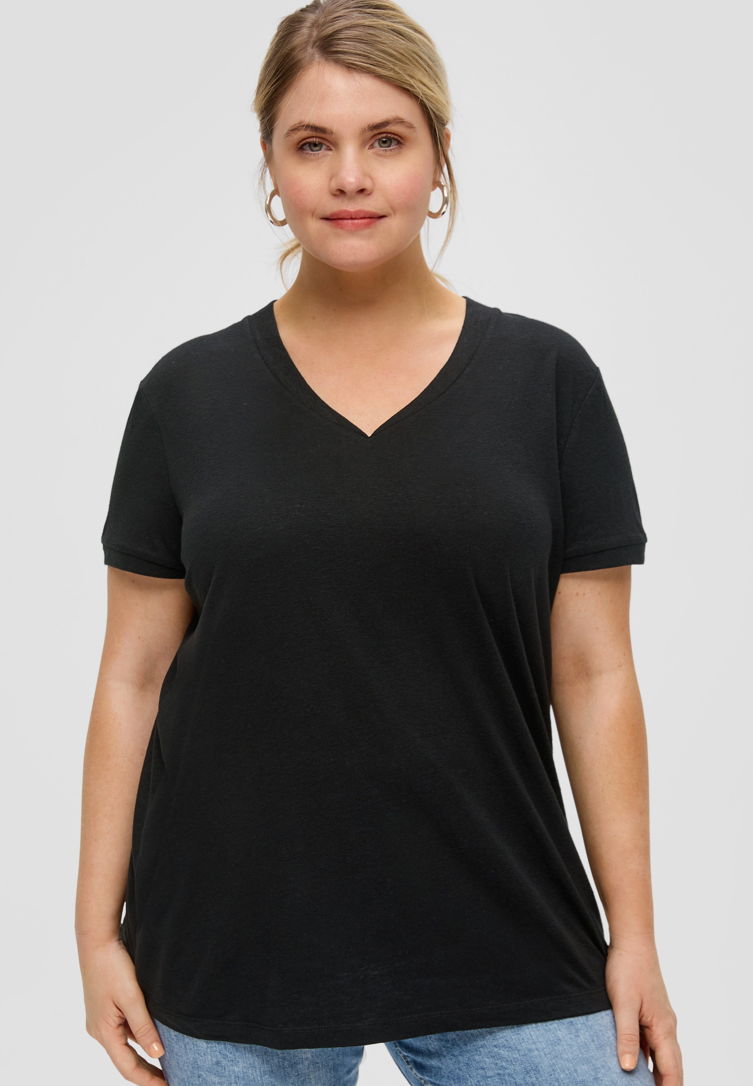 T-Shirt Femme Basique QS - Coupe Classique Monochrome