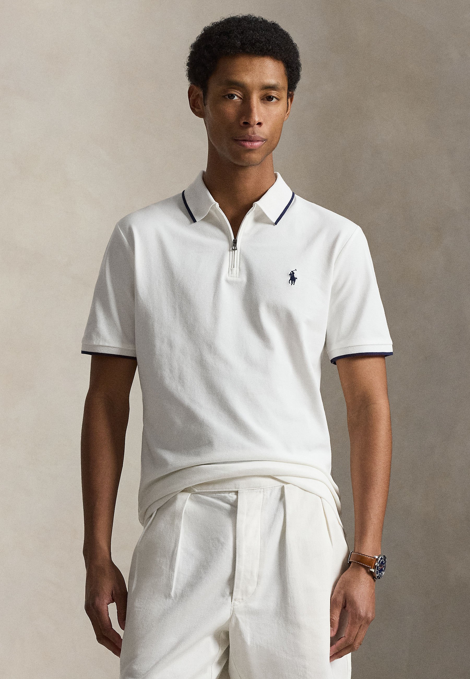 Polo Ralph Lauren CLASSIC FIT STRETCH MESH ZIP POLO SHIRT