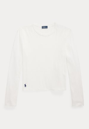 Polo Ralph Lauren SHRUNKEN FIT JERSEY LONG SLEEVE TEE - T-shirt à manches longues - white