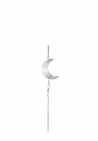 HALF MOON EARRING WITH PEARL CHAIN LEFT - Egy darab fülbevaló - silver coloured