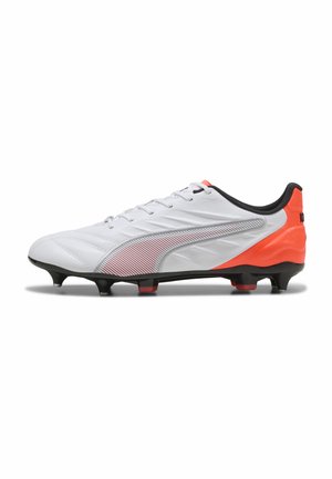 KING PRO MXSG FUSSBALL - Chaussures de football pour terrain sec - white- silver-glowing red
